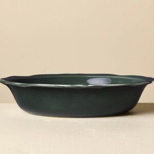8” Carved Edge Ribbed Pasta/Grain Bowl Dark Green - Hearth & Hand Magnolia